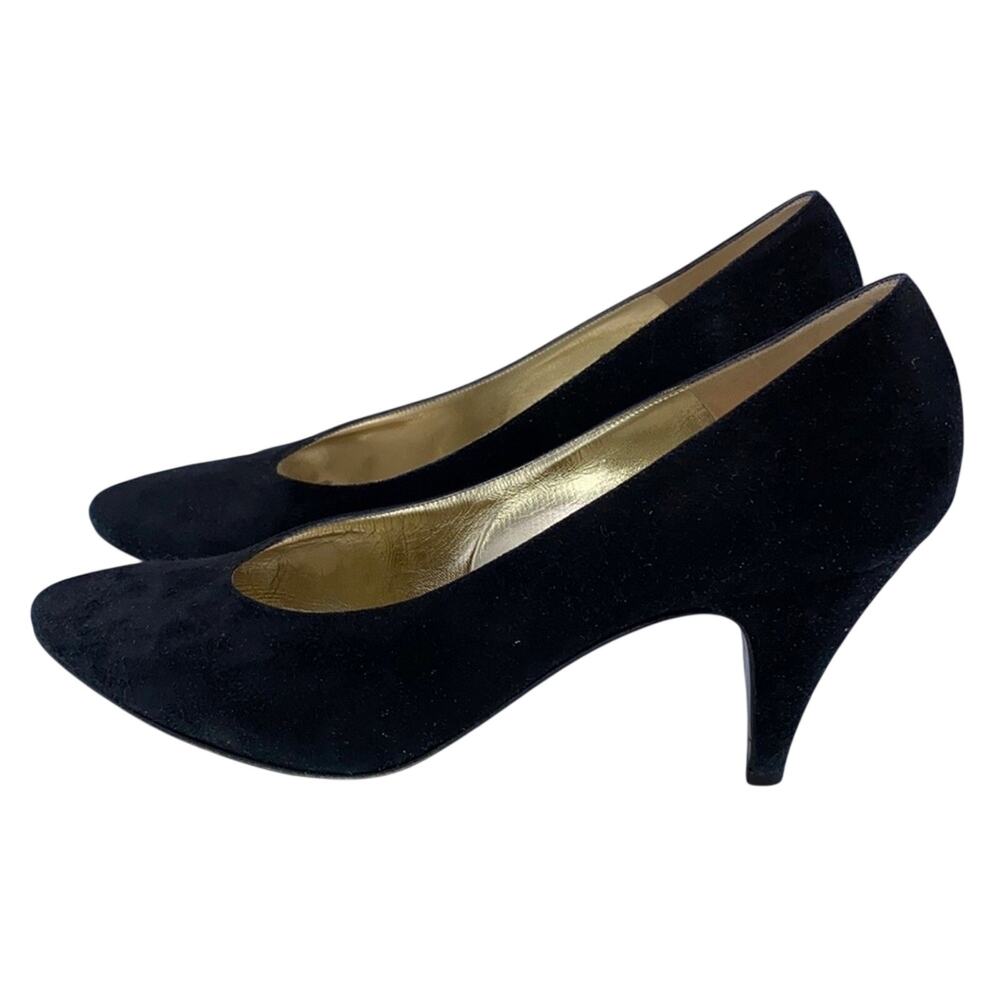 Bruno Magli Diana Black Suede Pumps 9AAA W/ Box